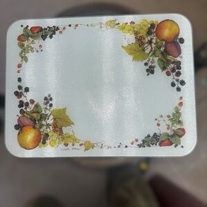 Vintage Tuftop Tempered Glass Cutting Board - Fruits & Berries - Made in England